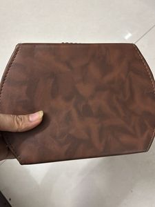 Chic Brown Faux Leather Crossbody Bag