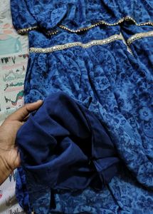 Stunning Blue Tiered Sharara Set