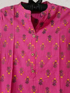 Pink Printed Kurta
