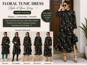 Floral Tunic Dress - Style it Your Way