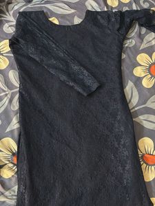 Elegant Navy Lace Kurta