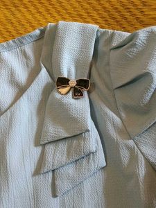 Cute Light Blue Top with Bow