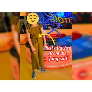Olive Ruffle Jumpsuit