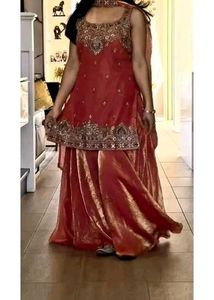 Elegant Teal Embroidered Sharara Set
