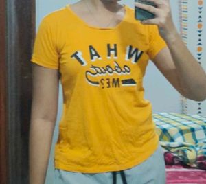 Yellow Womens Graphic Tee