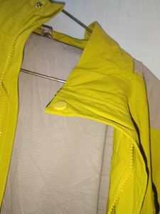 Yellow &amp; Grey Zip-Up Jacket