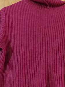 Ribbed Turtleneck Maxi Dress