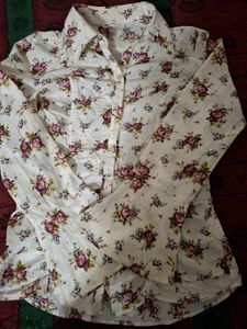Floral Print Button-Up Shirt