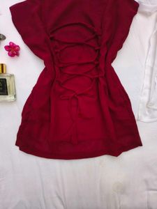 Spaghetti corset kurti with scarf 🍒