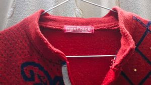 Red Embroidery Kurta