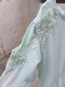 Elegant Mint Green Ethnic Gown