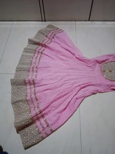 Beautiful Pink Ethnic Gown with Embellishments