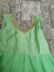 Beautiful Mint Green Ethnic Dress