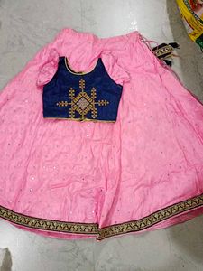 Pink Lehenga Choli Set for 11,12 year