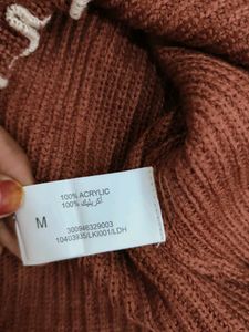 Brown Lettuce Hem Long Sleeve Top