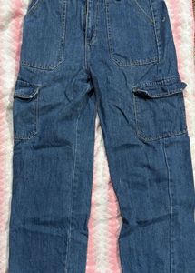Denim Cargo Pants