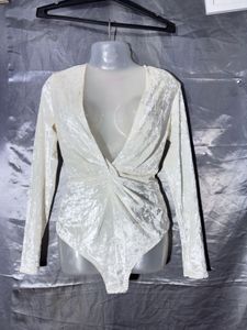Velvet Plunge Neck Bodysuit