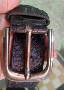 Crocodile Design Faux Leather Belt