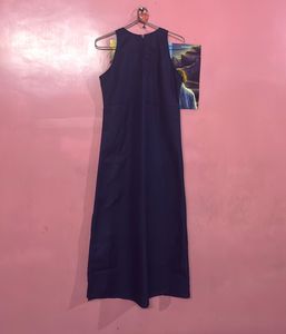 Navy slit Dress