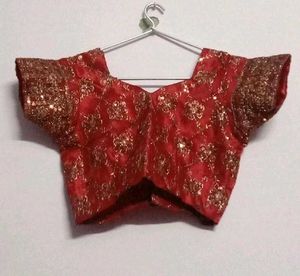Maroon & Gold Sequin Blouse