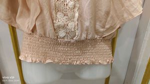 Chic Lace Trim Blouse
