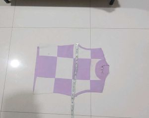 Checkerboard Knit Sleeveless Top