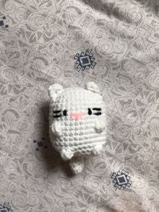 Cute Crocheted Cat Toy