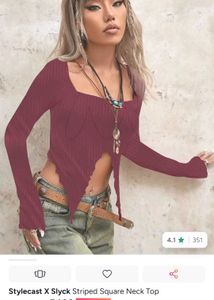 Maroon Full Sleeves Top