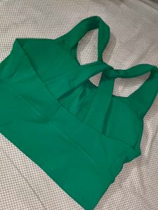 Emerald Green padded croptop