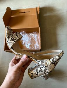 Snake Print Block Heels (New,Unused)