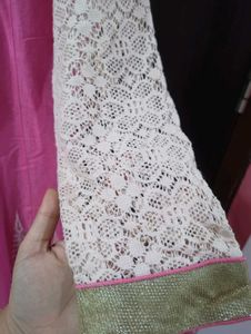 Pink Anarkali with pant and dupatta