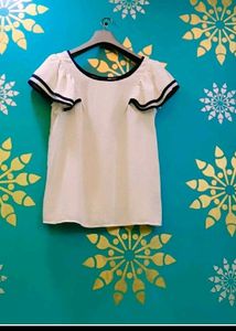 White Ruffle Sleeve