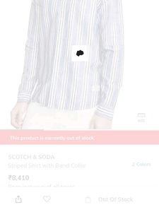Scotch And Soda Branded Striped Blue Casual Shirt