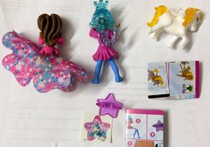 Kinder Joy dolls and unicorn toys