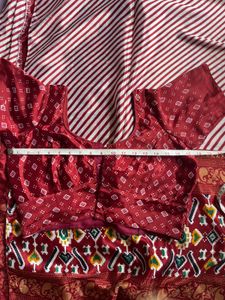 Red Silk Saree with Blouse