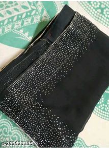 Elegant Black Saree with Embellishments