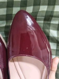 SALE ❗Burgundy / cherry red Patent Slingback Flats