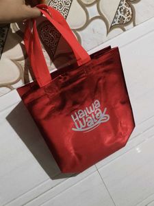 Shiny Red Tote Bag