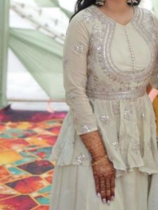 Elegant Sequined Peplum Kurta Set