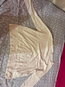Cream Long Sleeve Knit Top