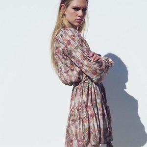 Zara Limited Edition Printed Bohemian Mini Dress