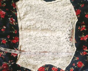 Elegant Lace Cropped Top