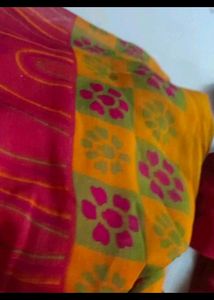 Vintage Pink &amp; Orange Saree