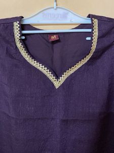 Festive Purple Short Kurta