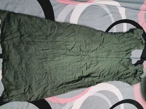 Green Kurta Set with Purple Pants