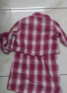 Chic Plaid Button-Up Tunic Top