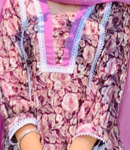 Elegant Floral Kurta Set with Dupatta