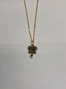 Handmade Gold Butterfly Pendant Necklace