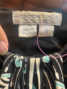London Times Women Printed Dress In Excellent Cond