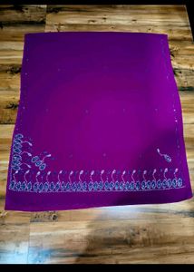 Embellished Purple Saree